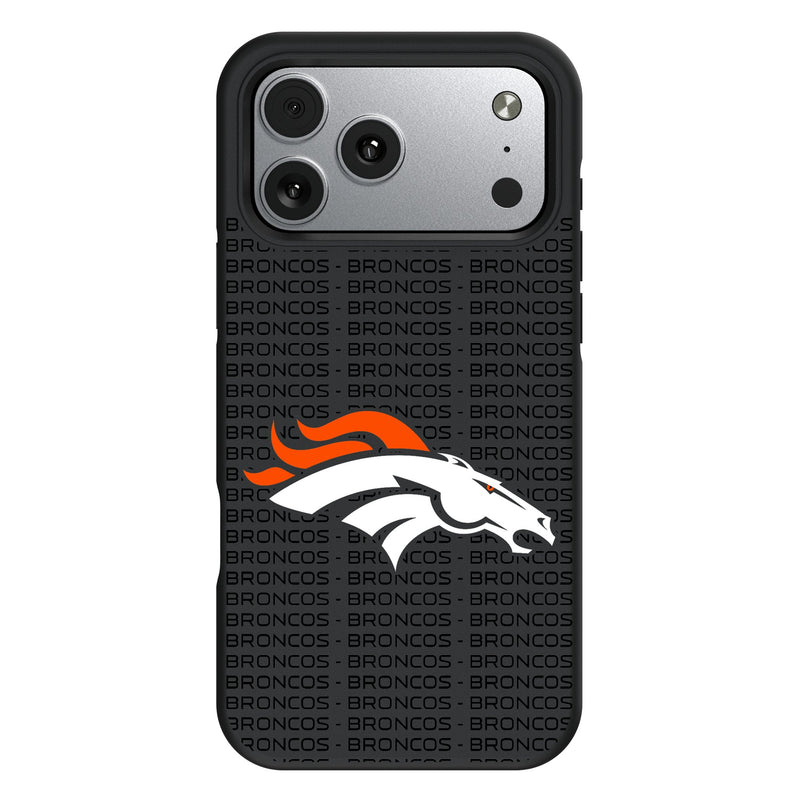 Denver Broncos Text Backdrop iPhone Bump Phone Case for Apple iPhone