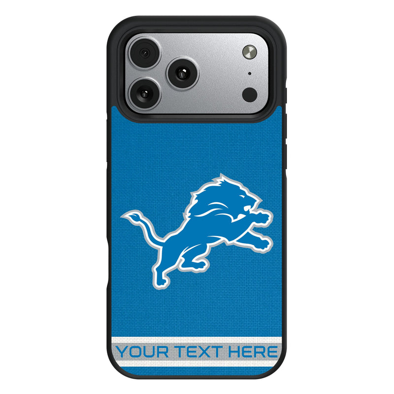 Detroit Lions Personalized Stripe iPhone Bump Phone Case for Apple iPhone