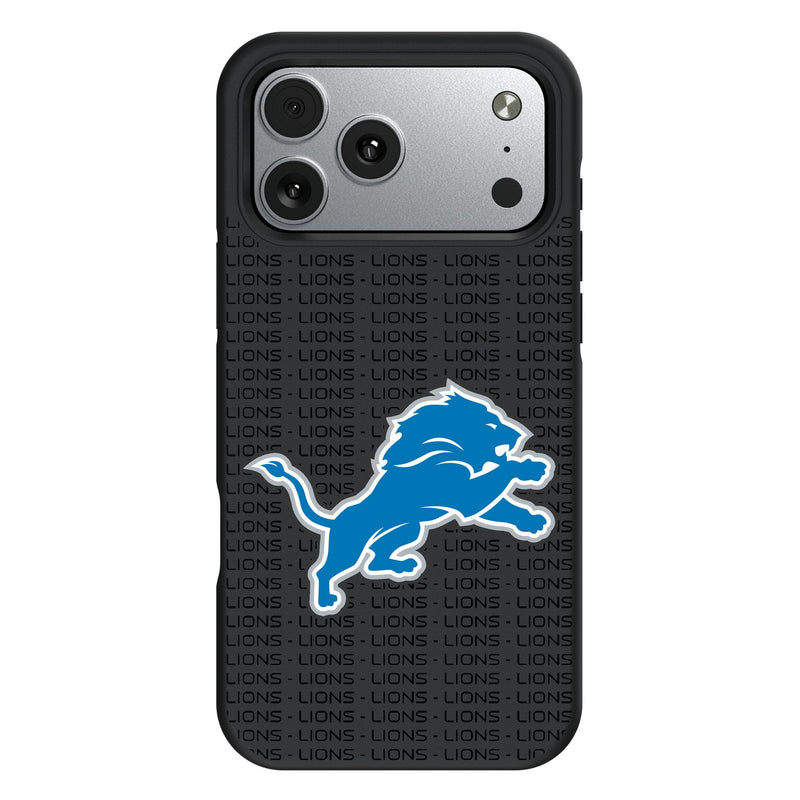 Detroit Lions Text Backdrop iPhone Bump Phone Case for Apple iPhone