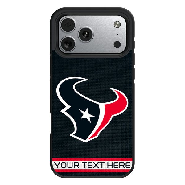 Houston Texans Personalized Stripe iPhone Bump Phone Case for Apple iPhone