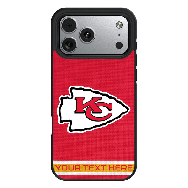 Kansas City Chiefs Personalized Stripe iPhone Bump Phone Case for Apple iPhone