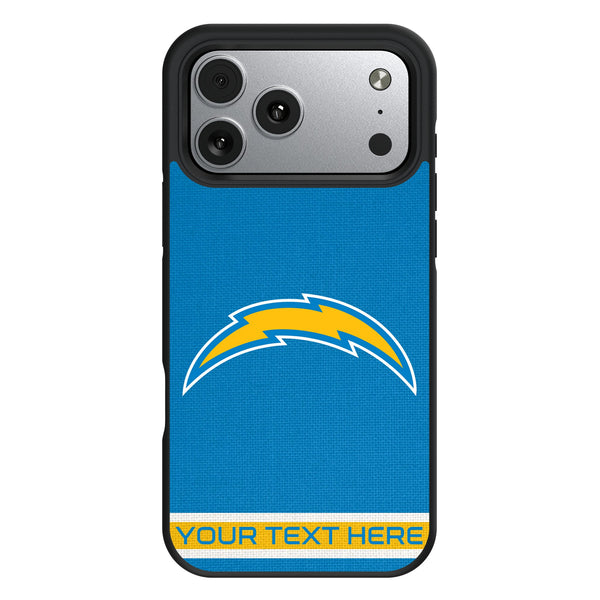 Los Angeles Chargers Personalized Stripe iPhone Bump Phone Case for Apple iPhone