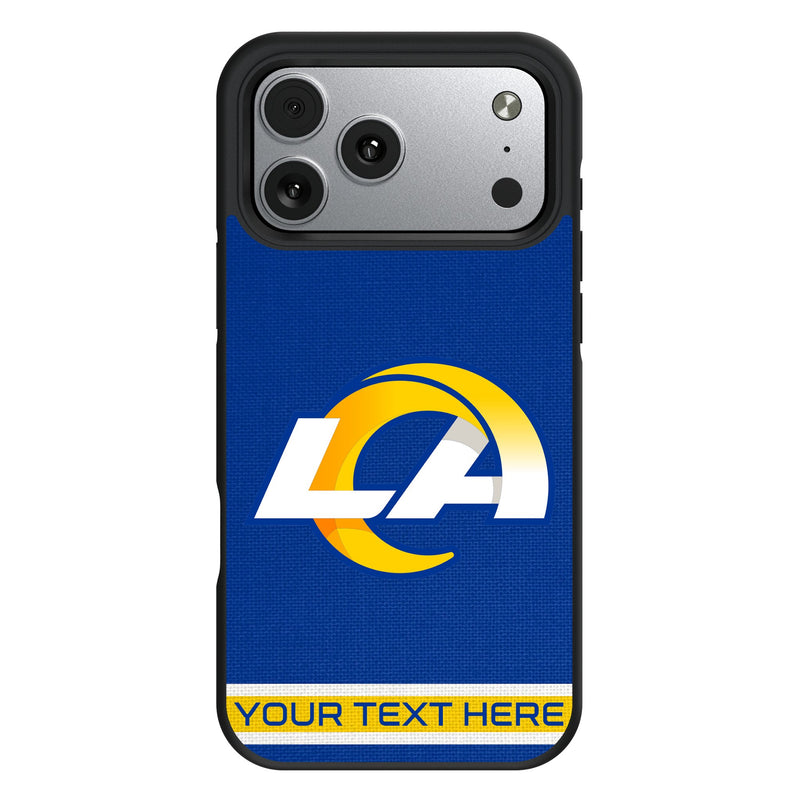 Los Angeles Rams Personalized Stripe iPhone Bump Phone Case for Apple iPhone