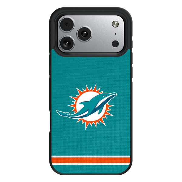 Miami Dolphins Stripe iPhone Bump Phone Case for Apple iPhone