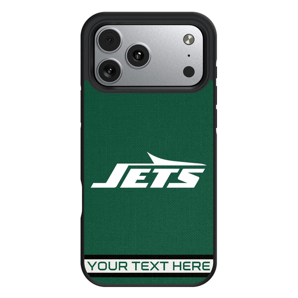 New York Jets Personalized Stripe iPhone Bump Phone Case for Apple iPhone
