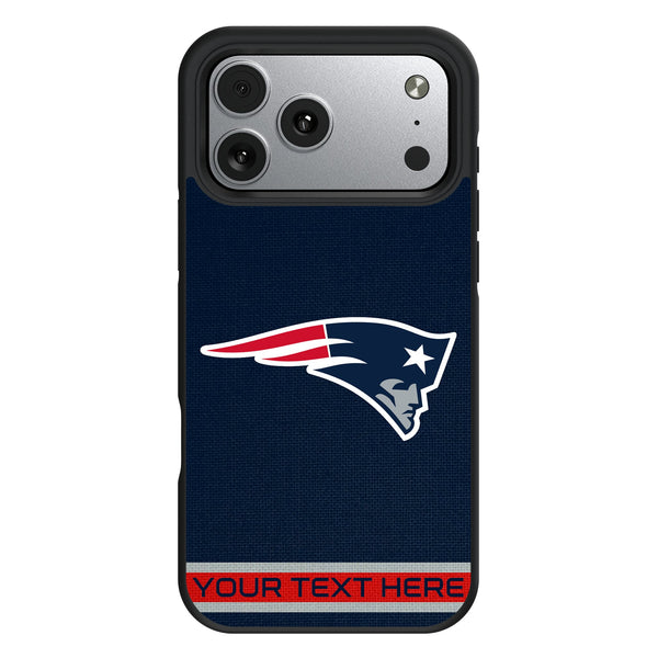 New England Patriots Personalized Stripe iPhone Bump Phone Case for Apple iPhone