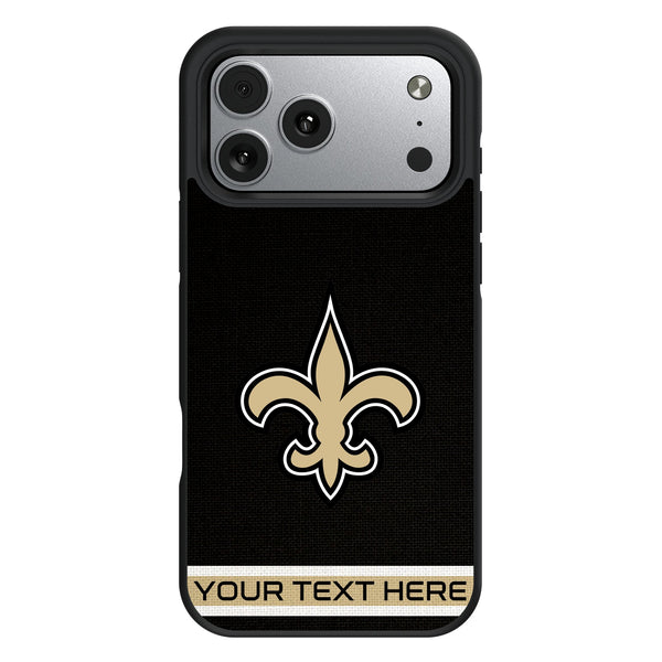 New Orleans Saints Personalized Stripe iPhone Bump Phone Case for Apple iPhone