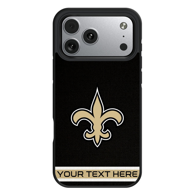 New Orleans Saints Personalized Stripe iPhone Bump Phone Case for Apple iPhone
