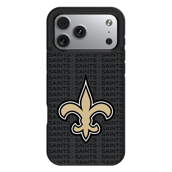 New Orleans Saints Text Backdrop iPhone Bump Phone Case for Apple iPhone