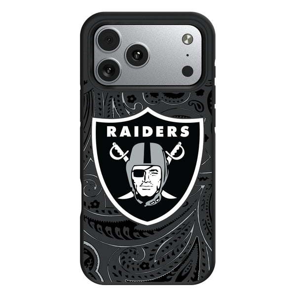 Las Vegas Raiders Paisley iPhone Bump Phone Case for Apple iPhone