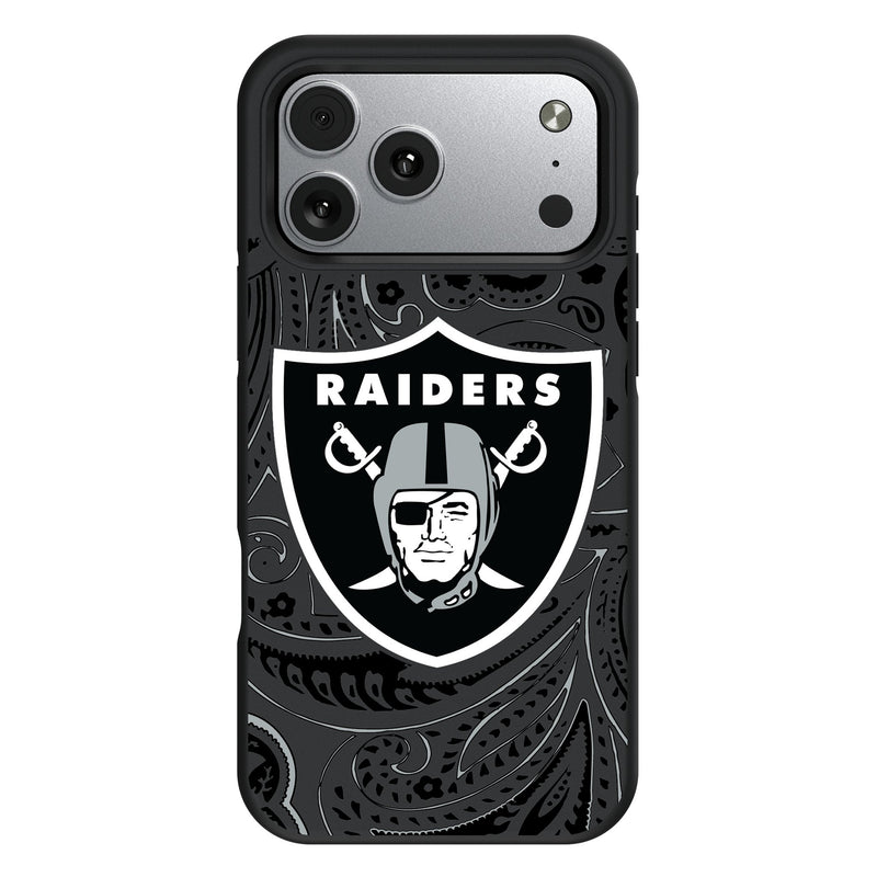 Las Vegas Raiders Paisley iPhone Bump Phone Case for Apple iPhone