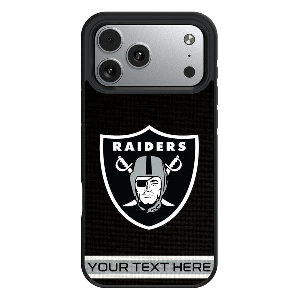 Las Vegas Raiders Personalized Stripe iPhone Bump Phone Case for Apple iPhone