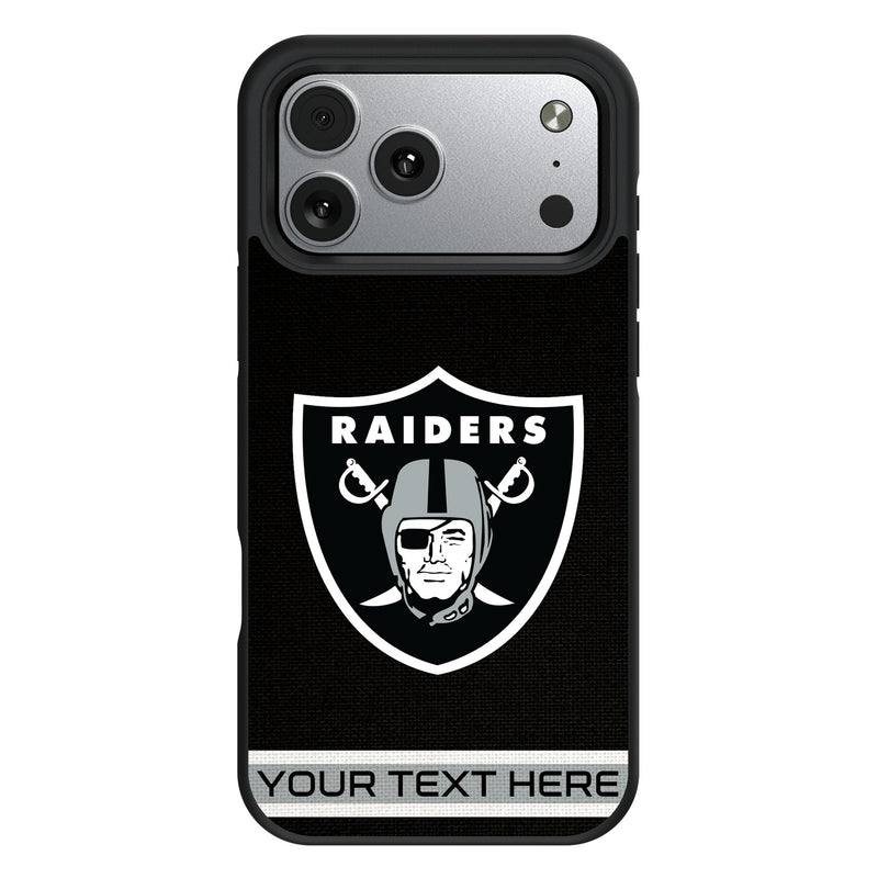 Las Vegas Raiders Personalized Stripe iPhone Bump Phone Case for Apple iPhone