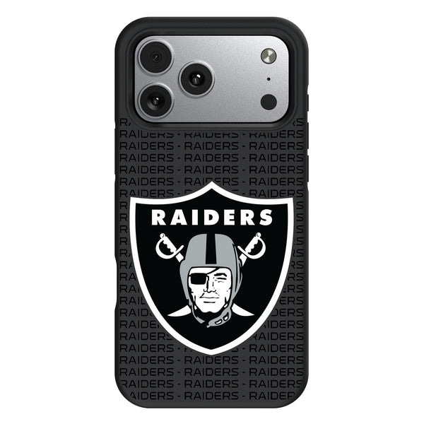 Las Vegas Raiders Text Backdrop iPhone Bump Phone Case for Apple iPhone