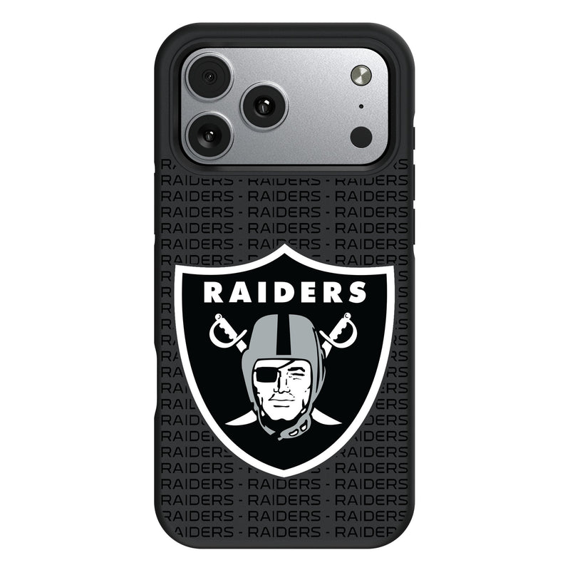 Las Vegas Raiders Text Backdrop iPhone Bump Phone Case for Apple iPhone