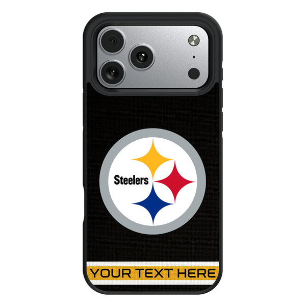 Pittsburgh Steelers Personalized Stripe iPhone Bump Phone Case for Apple iPhone
