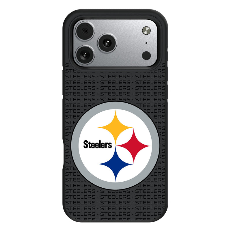 Pittsburgh Steelers Text Backdrop iPhone Bump Phone Case for Apple iPhone