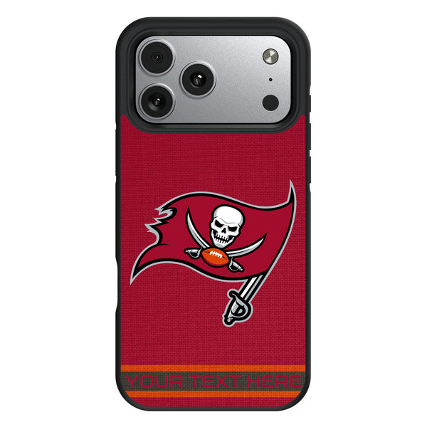 Tampa Bay Buccaneers Personalized Stripe iPhone Bump Phone Case for Apple iPhone