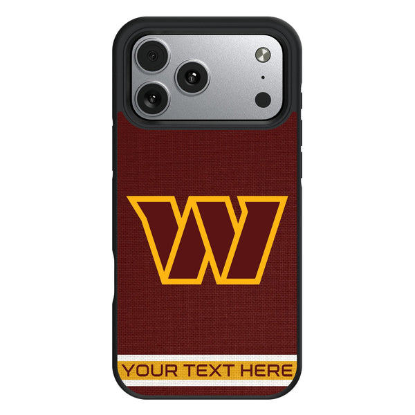 Washington Commanders Personalized Stripe iPhone Bump Phone Case for Apple iPhone
