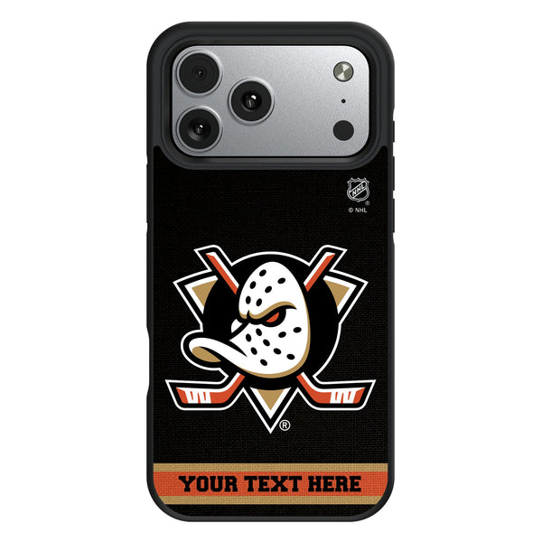 Anaheim Ducks Personalized Stripe iPhone Bump Phone Case for Apple iPhone