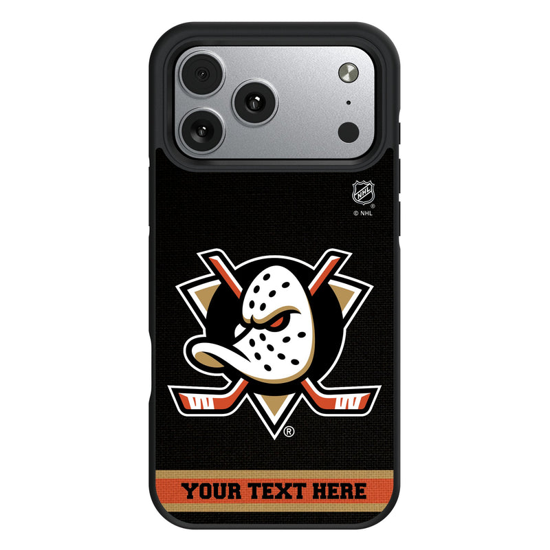 Anaheim Ducks Personalized Stripe iPhone Bump Phone Case for Apple iPhone
