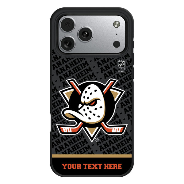 Anaheim Ducks Personalized EndZone Plus iPhone Bump Phone Case for Apple iPhone