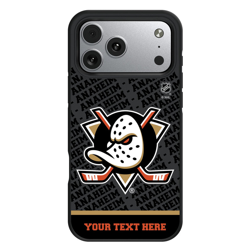 Anaheim Ducks Personalized EndZone Plus iPhone Bump Phone Case for Apple iPhone