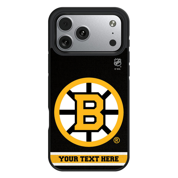 Boston Bruins Personalized Stripe iPhone Bump Phone Case for Apple iPhone
