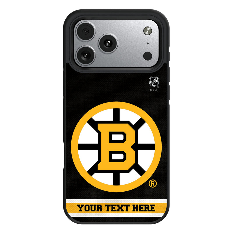 Boston Bruins Personalized Stripe iPhone Bump Phone Case for Apple iPhone