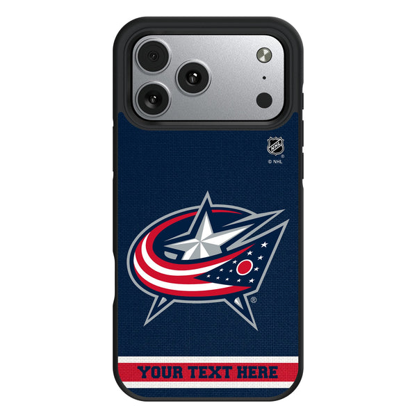 Columbus Blue Jackets Personalized Stripe iPhone Bump Phone Case for Apple iPhone