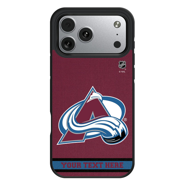 Colorado Avalanche Personalized Stripe iPhone Bump Phone Case for Apple iPhone