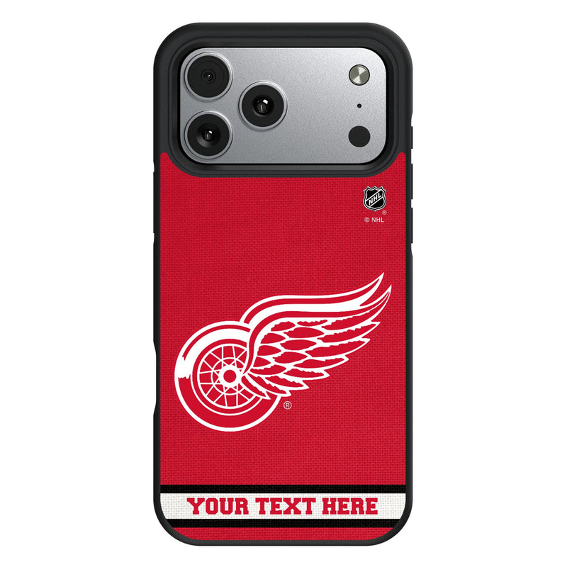 Detroit Red Wings Personalized Stripe iPhone Bump Phone Case for Apple iPhone