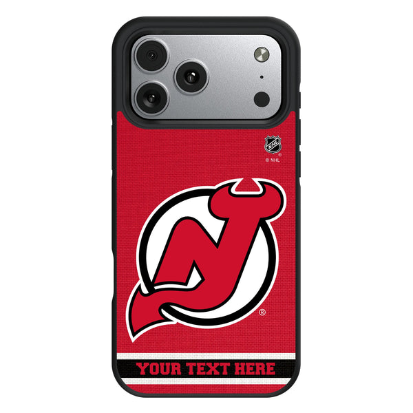 New Jersey Devils Personalized Stripe iPhone Bump Phone Case for Apple iPhone