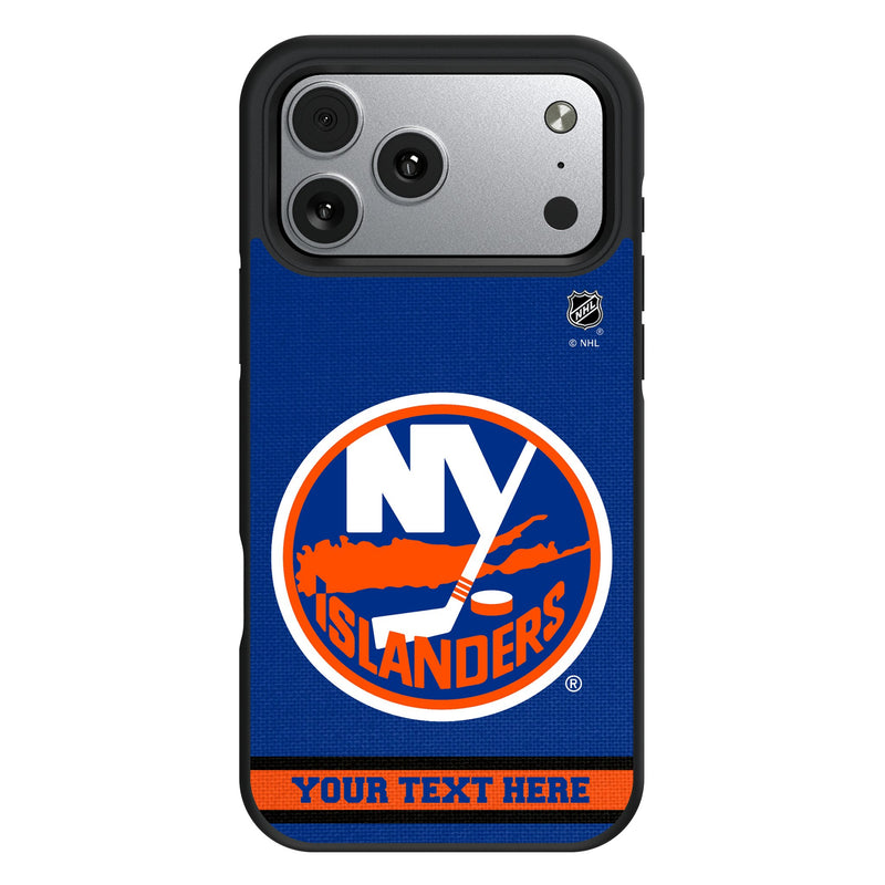New York Islanders Personalized Stripe iPhone Bump Phone Case for Apple iPhone