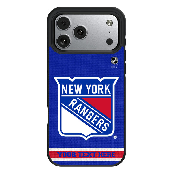 New York Rangers Personalized Stripe iPhone Bump Phone Case for Apple iPhone