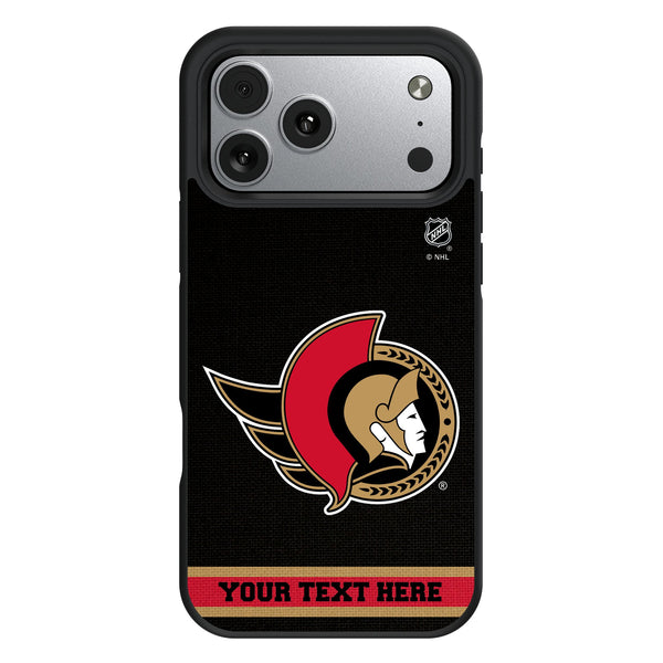 Ottawa Senators Personalized Stripe iPhone Bump Phone Case for Apple iPhone