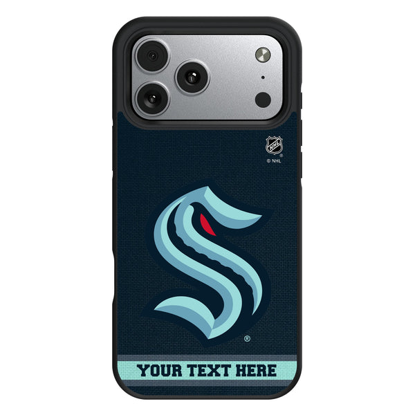 Seattle Kraken Personalized Stripe iPhone Bump Phone Case for Apple iPhone