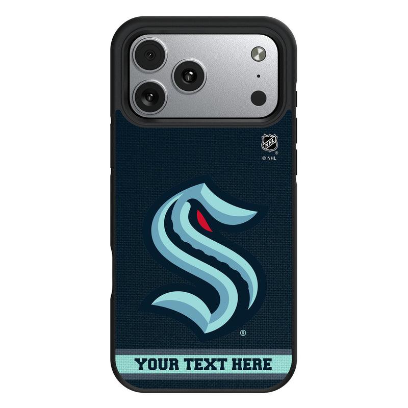 Seattle Kraken Personalized Stripe iPhone Bump Phone Case for Apple iPhone