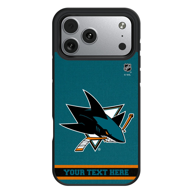 San Jose Sharks Personalized Stripe iPhone Bump Phone Case for Apple iPhone