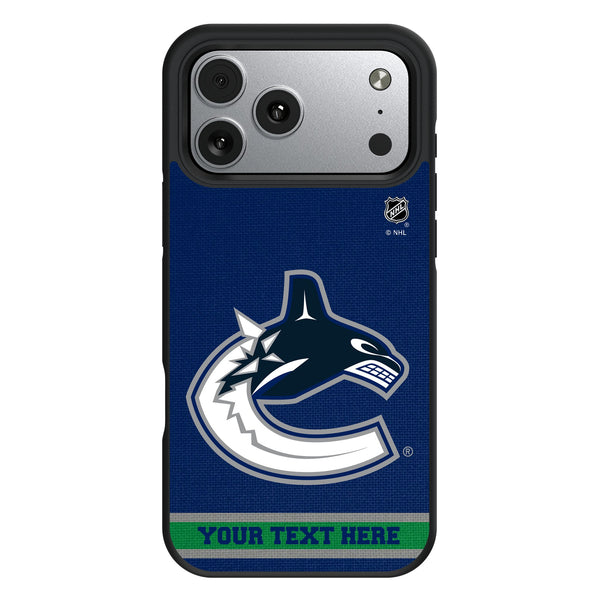 Vancouver Canucks Personalized Stripe iPhone Bump Phone Case for Apple iPhone