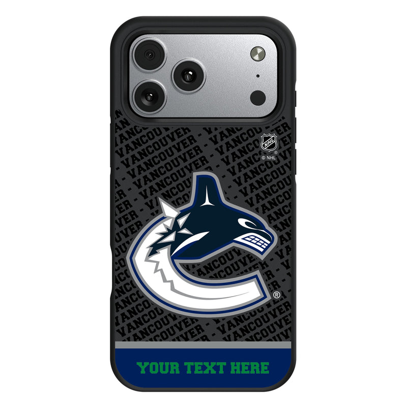 Vancouver Canucks Personalized EndZone Plus iPhone Bump Phone Case for Apple iPhone