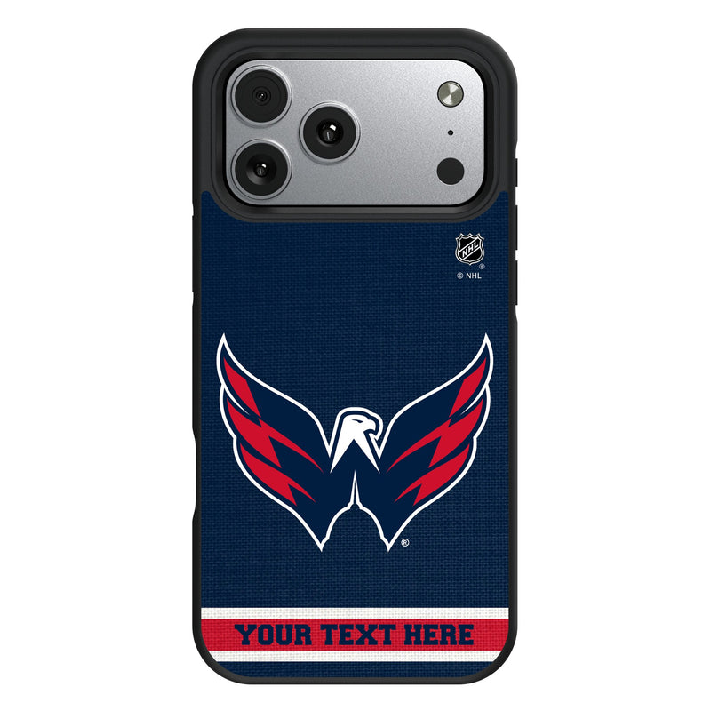 Washington Capitals Personalized Stripe iPhone Bump Phone Case for Apple iPhone
