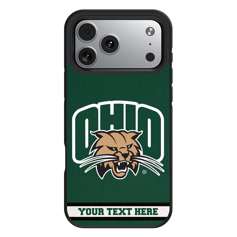Ohio University Bobcats Personalized Stripe iPhone Bump Phone Case for Apple iPhone