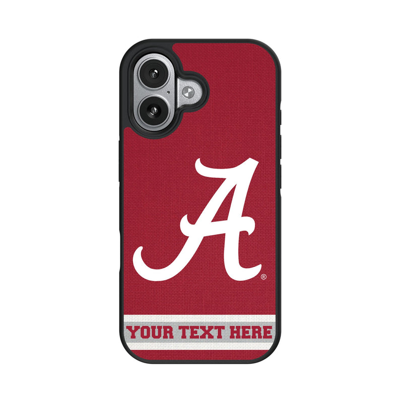 University of Alabama Crimson Tide Script A Personalized Stripe iPhone Bump Phone Case for Apple iPhone