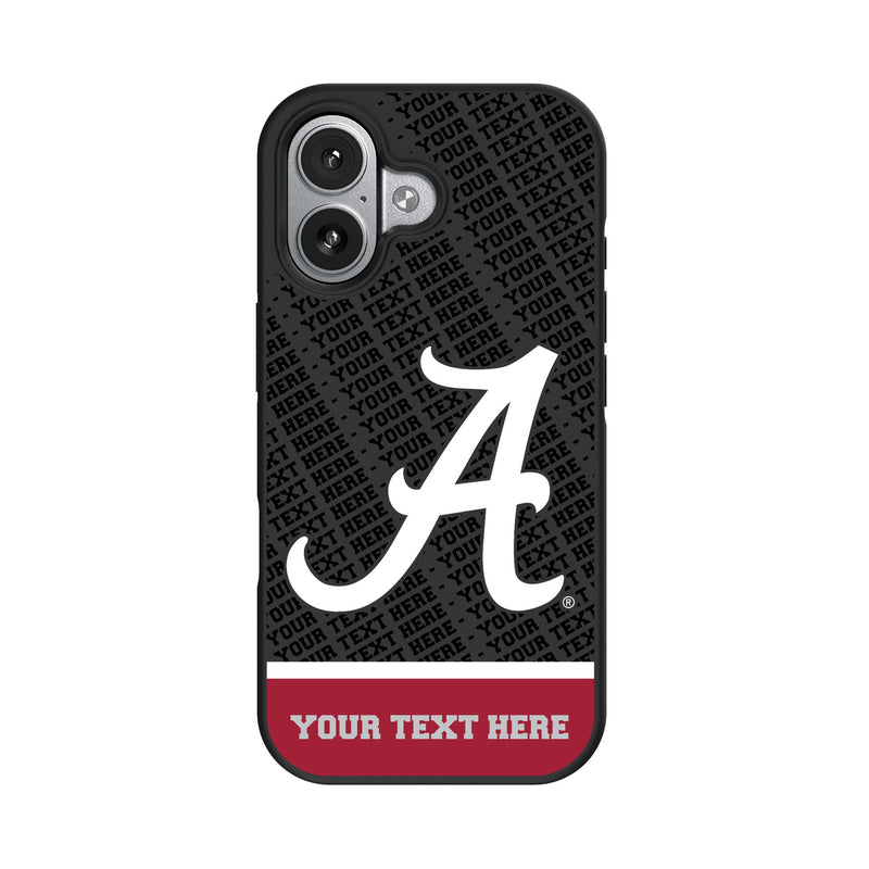University of Alabama Crimson Tide Script A Personalized EndZone Plus iPhone Bump Phone Case for Apple iPhone
