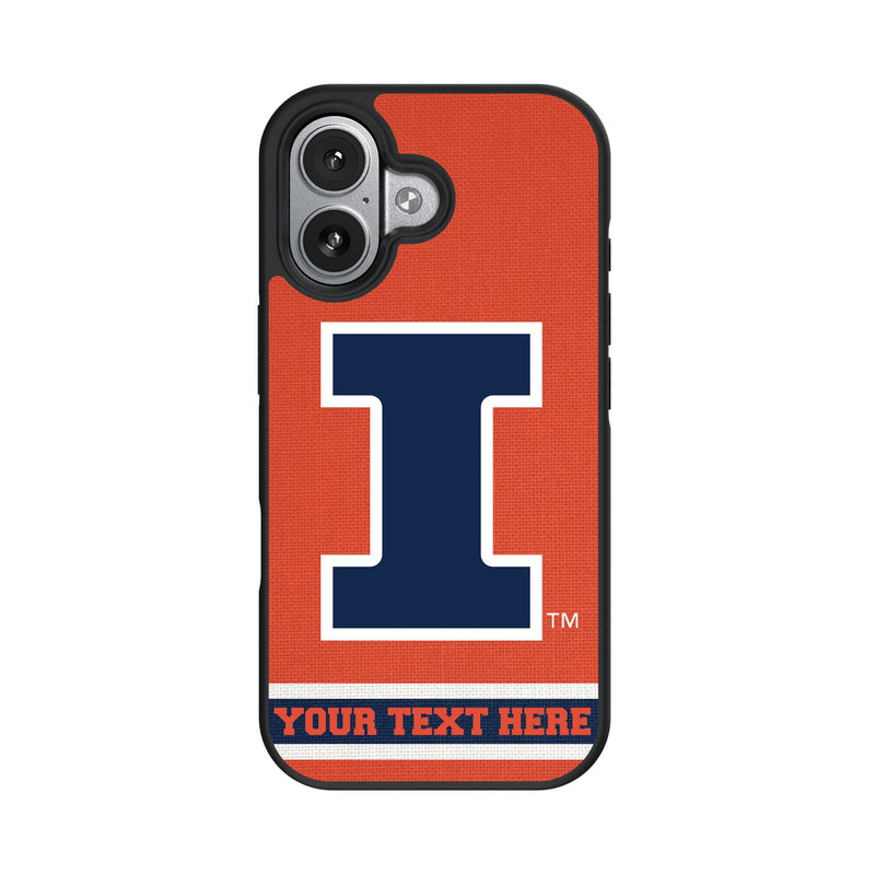 University of Illinois Fighting Illini Personalized Stripe iPhone Bump Phone Case for Apple iPhone