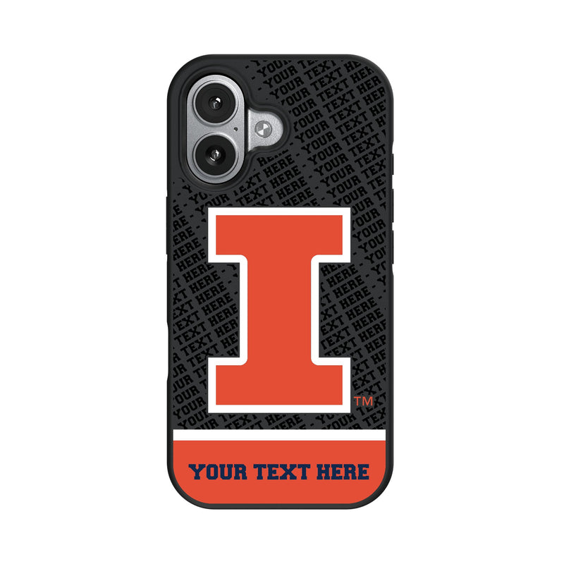 University of Illinois Fighting Illini Personalized EndZone Plus iPhone Bump Phone Case for Apple iPhone