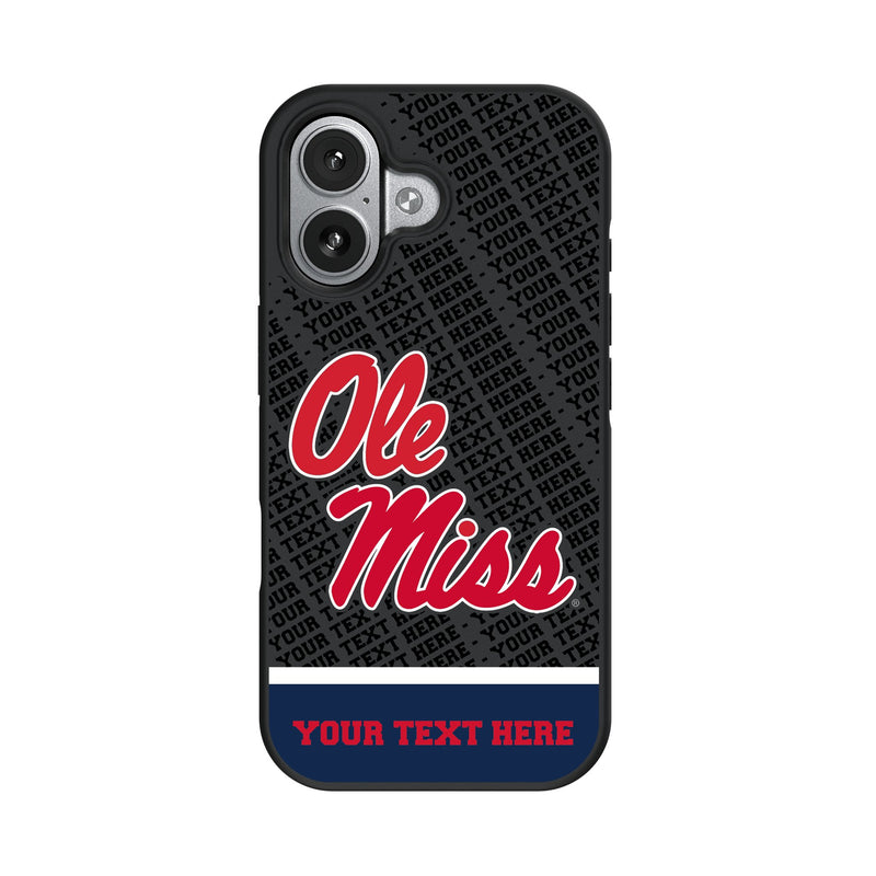 University of Mississippi Rebels Personalized EndZone Plus iPhone Bump Phone Case for Apple iPhone