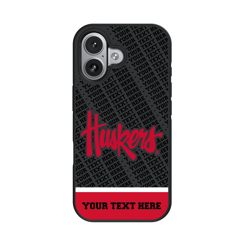 University of Nebraska Huskers Personalized EndZone Plus iPhone Bump Phone Case for Apple iPhone