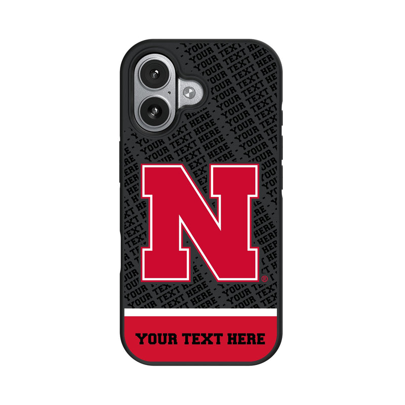 University of Nebraska Huskers Block N Personalized EndZone Plus iPhone Bump Phone Case for Apple iPhone